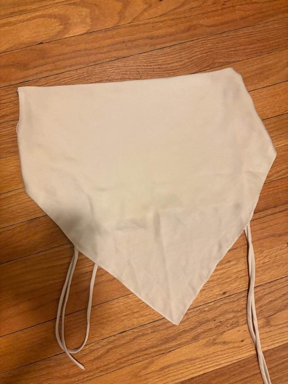 Cream Silky Bandana Top